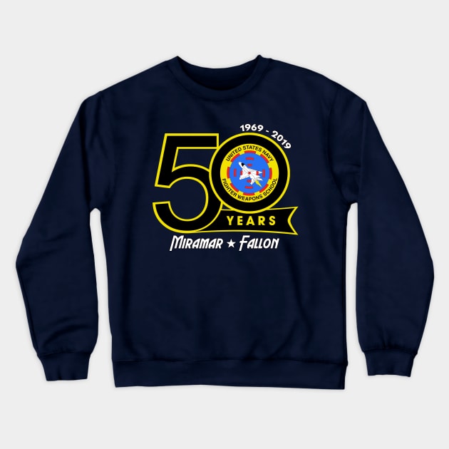 50th Anniversary - TOPGUN 2 Sided Crewneck Sweatshirt by SKIDVOODOO